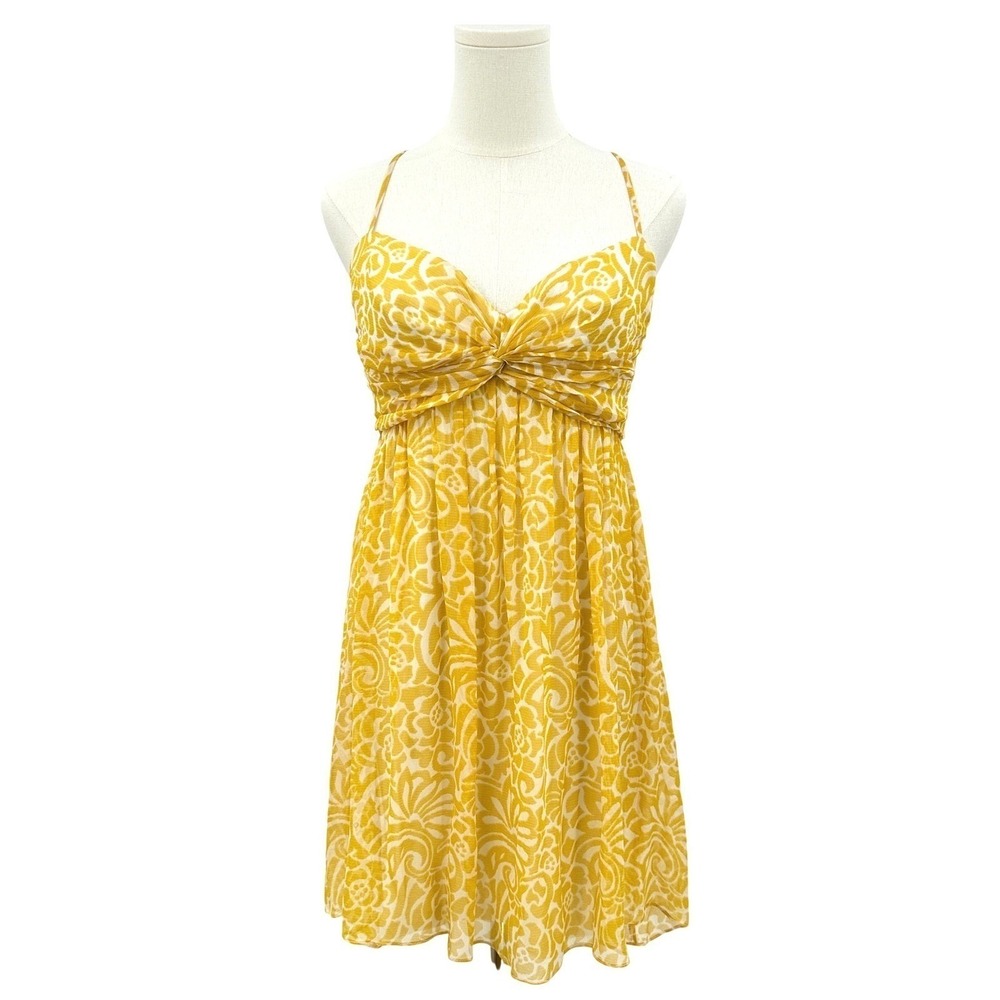 Maria Bianca Nero Empire Waist Sundress M Yellow Y2K Fairy Romantic Soft Summer